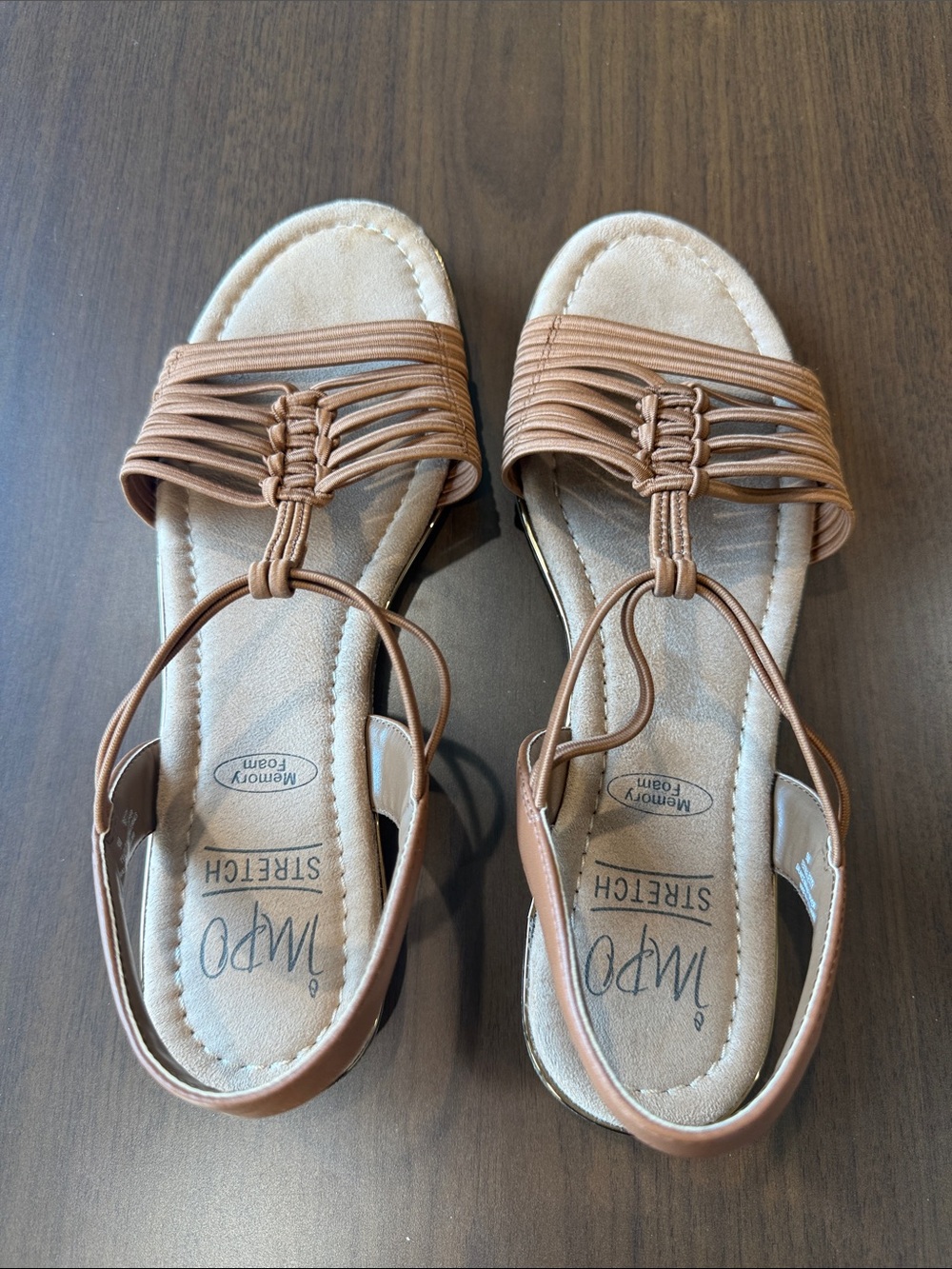 Impo Women's Brown Strappy Comfort Sandals